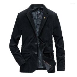 Herenjacks herfst winter mode corduroy heren casual blazer mannelijke fit slank en jassen mannen uit het afkleding van het uit voortertje homme homme