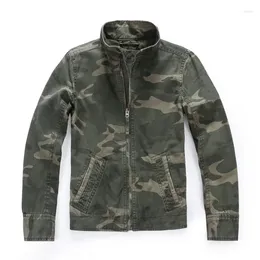 Herenjassen Herfst Winter Mannen Zip Up Denim Jas Oversize Xxxl Jongens Camouflage Werkkleding Lange Mouw Casual Katoenen bovenkleding