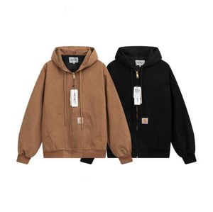 Heren Jackets herfst winter nieuwe mode Noord -Amerikaanse merk Carhart Basic Badge Loose Men and Women Casual Coat High Street Style Loose Design25Sse