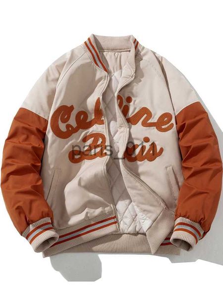 Chaquetas para hombre Chaqueta del equipo escolar de otoño e invierno Chaqueta de béisbol bordada con letras para mujer Chaqueta cortavientos japonesa de Hip Hop para hombre Abrigos Moda urbana Cool x1016