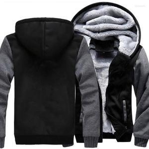 Vestes pour hommes Veste à capuche noire Hommes Mode Casual Pull en peluche Sportswear Sports de plein air Preuve froide Cardigan Street