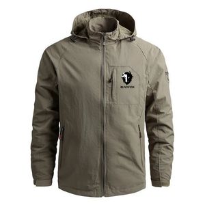 Chaquetas para hombres Negro Yak Hombres Cortavientos Campo militar Ropa exterior para hombre Táctico Impermeable Piloto Abrigo con capucha Caza Ejército Ropa 231012