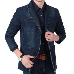 Hommes Vestes Blazer Loisirs Denim Masculino Slim Fit Printemps Automne Jeans Costume Veste Design De Mode Blaser Hommes Costume Homme Terno