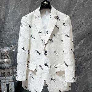 Vestes masculines Blazers Bale Designer Jacket Letter Impression des combinaisons simples Coats Slim Fit Business Men de vêtements d'extérieur Vêtements décontractés