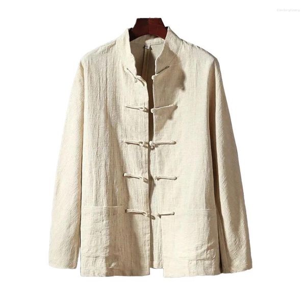 Vestes masculines Blouse Male Male Cardigan Beige Casual Long Long Long Navy Solid Color Collar White Holiday Vacation Facéries confortable
