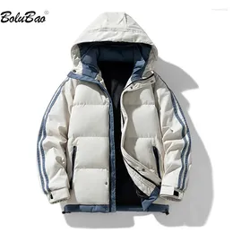 Vestes pour hommes Bolubao 2024 Marque Veste décontractée pour hommes Pur coton à capuche Slim Fit Haute Qualité Design Streetwear Parka Mâle Manteau