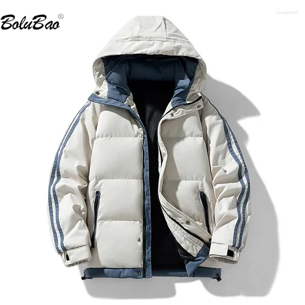 Chaquetas para hombres BOLUBAO 2024 Marca Chaqueta casual para hombres Algodón puro con capucha Slim Fit Diseño de alta calidad Streetwear Parka Abrigo masculino