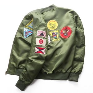 Vestes pour hommes Bomber Jacket Mens Ma-1 Flight Jacket Pilot Air Force Male Ma1 Army Green Veste de moto militaire et manteaux 6XL 230823