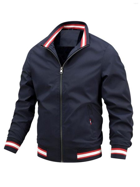 Chaquetas de hombre Bomber Ligero Cortavientos Full Zip Up Casual Active Jacket Coat