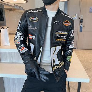 Chaquetas para hombre Bomber Men Varsity Jacket Baseball Leather Bordado Printing Racing Clothing Unisex CoatsMen's