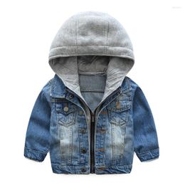 Vestes pour hommes garçons veste en jean à capuche enfants manteau décontracté à manches longues haut printemps automne vêtements d'extérieur