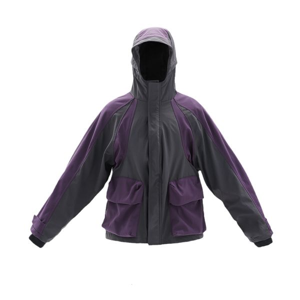 Brand de vestes masculin 2023 MENS GRALLZ Parkas Veste à capuche à vent Tatting Purple plusieurs poches en plein air Ninja avec étiquette 349 230812