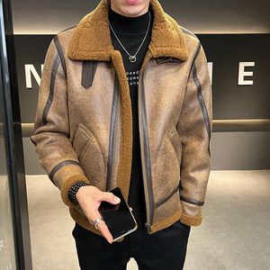 Vestes pour hommes Vêtements de marque automnedwinter veste masculine manteaux épissant la veste en cuir de haute qualité des hommes stim