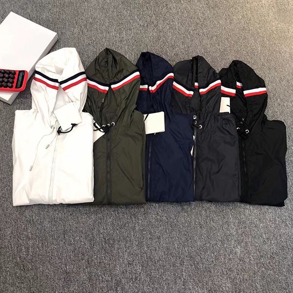 Vestes pour hommes Designer Breaker Windbreaker pour hommes à capuche légère à capuche légère Veste de protection solaire Spring Automne Vestes NFC Designers S Vêtements Taille 1--6