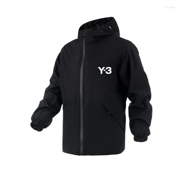 Chaquetas para hombres Marca Y3 Hombres Moda Casual Con capucha Abrigos para hombres Otoño Invierno Chaqueta a prueba de viento Ropa Chaquetas Hombre