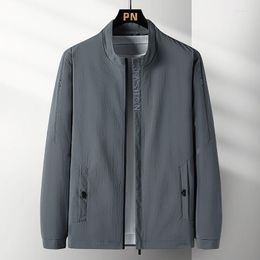 Heren Jackets Browon Brand Jacket voor mannen Kleding 2022 Herfst Casual Fashion Stand Collar Mens Borduurwerk Regelmatig Fit Daily