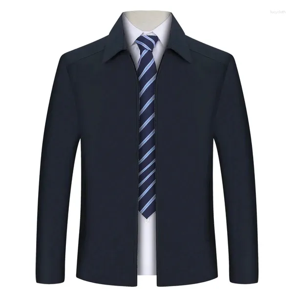 Vestes pour hommes Business Gentleman Collier Slim 2023 Printemps et automne Loisirs Veste Qualité Manteau d'hiver Hommes