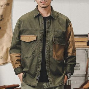 Vestes pour hommes Camouflage pour hommes Mode coréenne Cargo Vêtements Bouton unique Armée Tops Manteau Bomber M121