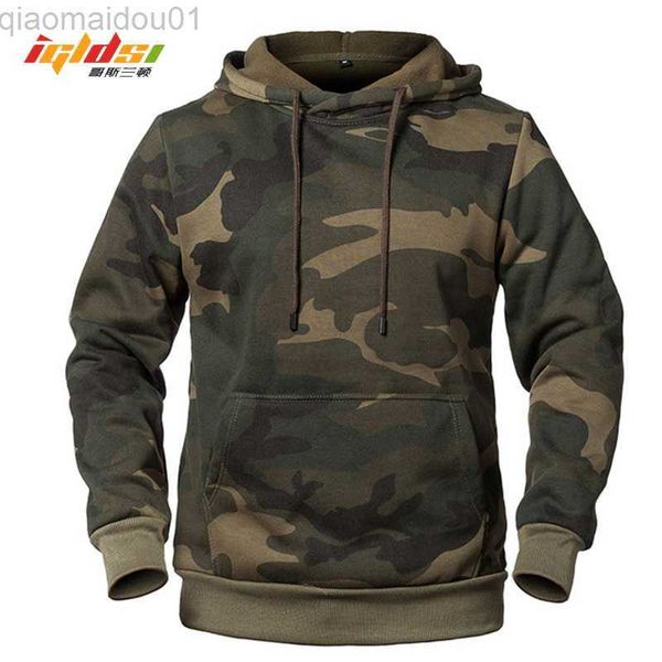 Chaquetas de hombre Sudaderas con capucha de camuflaje Sudadera de moda para hombre Camo con capucha Cadera Otoño Invierno Sudadera con capucha militar Abrigos de lana para hombre Tamaño EE. UU. / EUR L230721