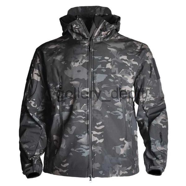 Vestes pour hommes Camouflage militaire tactique veste de chasse vestes soft shell homme combat imperméable polaire multicam manteau veste extérieure J230928