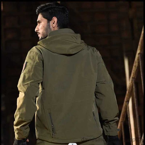 Chaquetas de hombre Camuflaje Chaqueta táctica militar Chaquetas de caza Soft Shell Hombre Combate Impermeable Fleece Coat Chaqueta al aire libre R231019