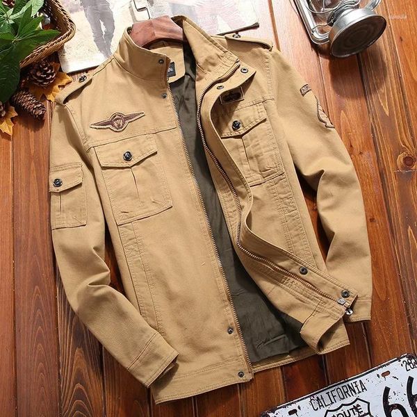 Chaquetas para hombres Cargo Hombres Bomber Chaqueta Abrigo Primavera Otoño Outwear Slim Military Mens Casual Windbreaker