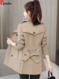 Herenjassen Casual Double Breasted Slanke Trenchcoat Koreaanse 5xl Windjack Klassiekers Elegante Dames Gabardina Mode Lente Riemjassen 231009