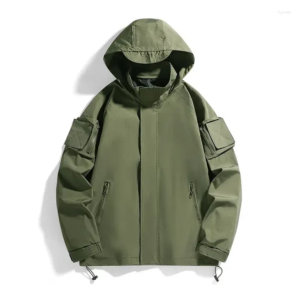 Chaquetas para hombres Casual para Techwear A prueba de viento Negro Verde Militar Bomber Cargo 2024 Primavera Otoño Ropa Oversize 5XL