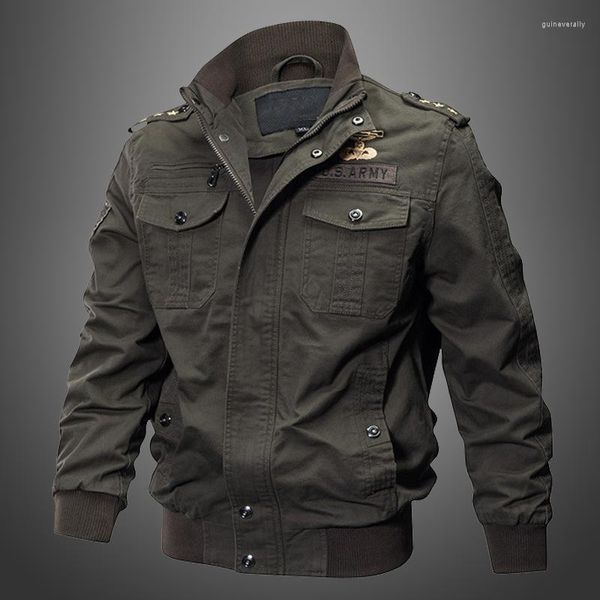 Vestes pour hommes décontracté pour Techwear coupe-vent noir vert militaire Bomber Cargo 2023 printemps automne vêtements surdimensionné M-6XL