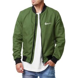 Vestes pour hommes Casual Man Zip Up Veste Automne Printemps Col montant Solide Couleur Sweat-shirt chaud Manteau de sport Vêtements d'extérieur pour hommes