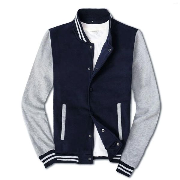 Chaquetas para hombres Casual Deporte Chaqueta de béisbol Bolsillos Solapa Al aire libre Cardigan Snap Faster Hombres Primavera Otoño Moda Suéter Streetwear