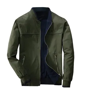 Chaquetas para hombre, chaqueta informal de dos lados de doble cara para hombre, primavera/otoño, algodón puro para hombre, abrigo rojo/caqui/negro, ropa para hombre