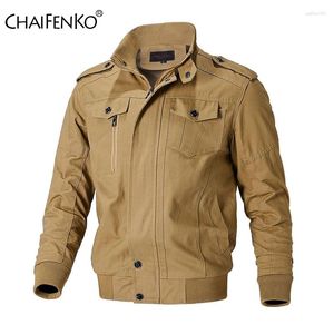 Vestes pour hommes CHAIFENKO Veste militaire Hommes Hiver Coton Coupe-vent Pilote Manteau Armée Bomber Cargo Flight Vêtements masculins