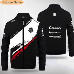 Chaquetas De Hombre Chaqueta De Uniforme Equipo LEC G2 Esports Para Hombre ID Personalizable Jersey Street Hoodie Collar Con Capucha 230213