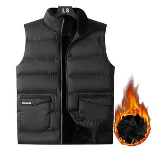 Herenjacks borst 134 cm hoge dichtheid fleece heren wintervest warme dames mouwloze jas zijde-achtige katoenen gekatde waistcoats zt