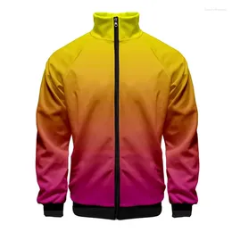 Chaquetas para hombres abrigos coloridos gradiente chaqueta de hip hop hombres/chicos kawaii sudadera con capucha divertida sudadera unisex pistol