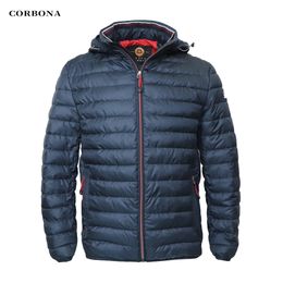 CORBONA 2023 Herenjas Lichtgewicht Oversized herfstjas met lange mouwen Winddicht Buitenzakken Casual windjack Winterparka 231017