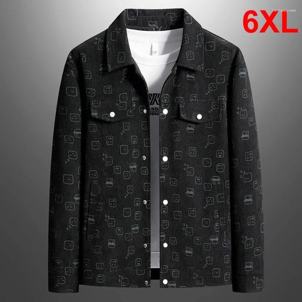 Chaquetas para hombres chaqueta de pana hombres moda graffiti estampado de graffiti abrigo masculino sprint otoño botón abrigos negros