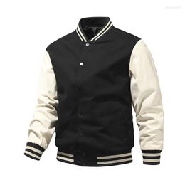 Vestes pour hommes coton veste de baseball manteau masculin au printemps