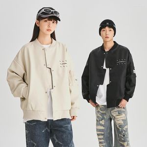 Vestes pour hommes Couple moto veste hommes femmes Streetwear mode ample décontracté en cuir manteau unisexe printemps automne vêtements d'extérieur