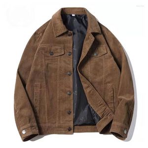 Chaquetas de cocodrilo para hombre, moda informal de primavera y otoño, prendas de vestir holgadas Vintage de pana para hombre, Tops de talla grande 2023