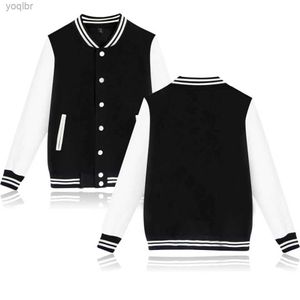 Les vestes masculines personnalisent votre photo universitaire de baseball vestes vestes masculines Hip Hop Harajuku Jackets Street Boys and Girls University Jacketsl2404