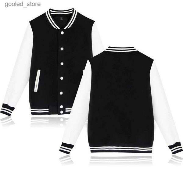 Vestes pour hommes Personnalisé votre image Varsity Baseball Bomber Jacket Hommes Femmes Hip Hop Harajuku Vestes Streetwear Garçons Filles College Coats Q231109