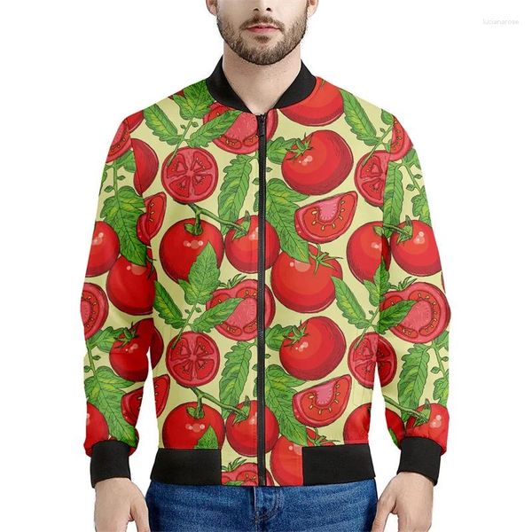 Jackets para hombres Lindas tomate 3D Estampado For Men Women Swein Swein Sweinshirt Casual Loos