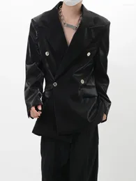 Vestes pour hommes Dark Avant-Garde Style Vêtements Déconstruction Liquide Streamer Épaulière Silhouette Costume Veste Lâche Homme