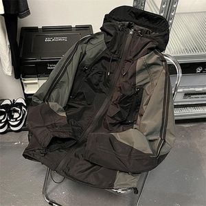 Vestes pour hommes Deeptown Streetwear Techwear Veste Femmes Coupe-vent Vintage Anorak Harajuku Oversize Zipper À Capuche Coréen Commentaires De Nombreux Vêtements 231127