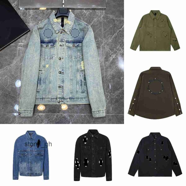 Vestes pour hommes Denim Classics Heart Brand Chromes Manches longues Casual Loose Street Horseshoe Sanskrit Cross Print Chromees Hearts Vestes Manteaux d'extérieur CETB