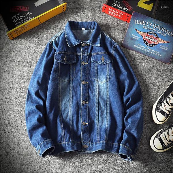 Chaquetas para hombres Chaqueta de mezclilla Primavera Otoño Moda Streetwear Jeans Abrigo Masculino Casual Coreano College Jean Jaqueta Masculina