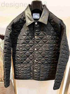 Vestes pour hommes Designer Automne et hiver nouvelle mode vestes pour hommes de haute qualité en forme d'argyle conception de couture vêtements en coton noir haut à boutonnage simple BN4R