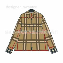 Herenjacks Designer Autumn/Winter Rapel Plaid Zipper Coat Grote geruite Casual Top Shirt Style Jacket Modemerk RTW3